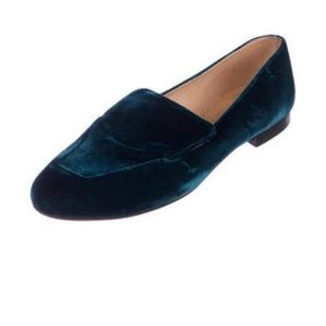 COPY - Robert Clergerie teal blue velvet loafers
